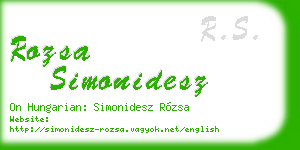 rozsa simonidesz business card