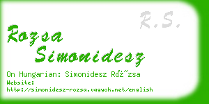 rozsa simonidesz business card